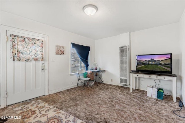 entryway featuring carpet flooring