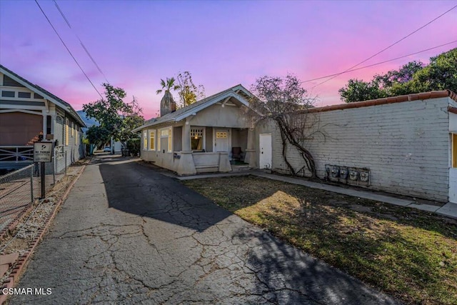 view of bungalow-style home