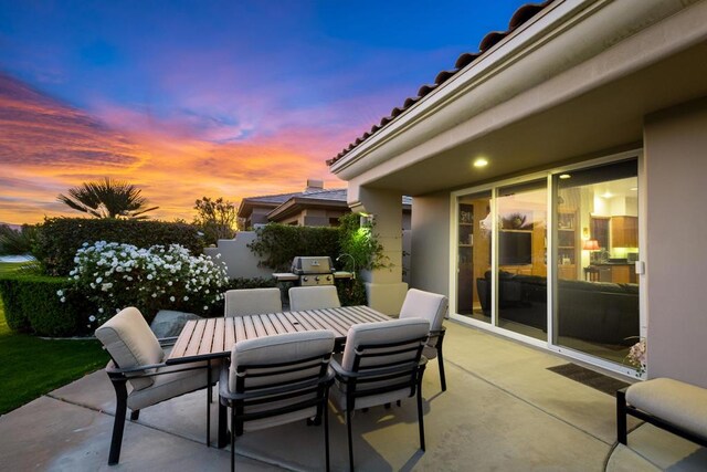 view of patio featuring grilling area