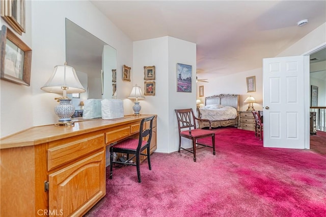 bedroom featuring carpet