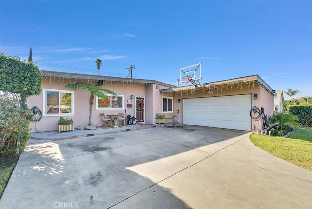 ranch-style house with a garage