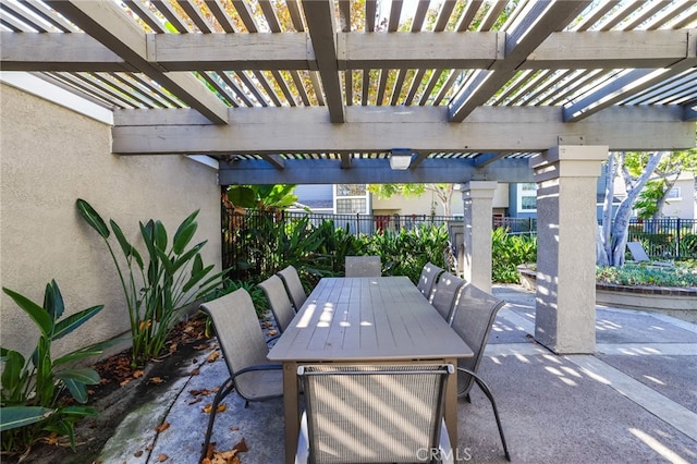 view of patio / terrace with a pergola