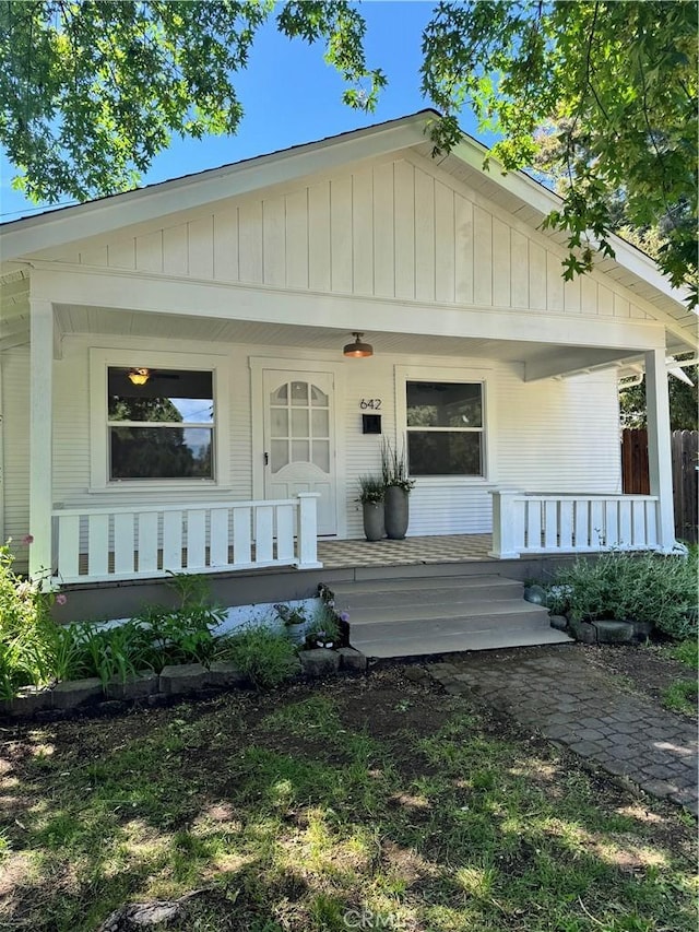 view of front of home with a porch