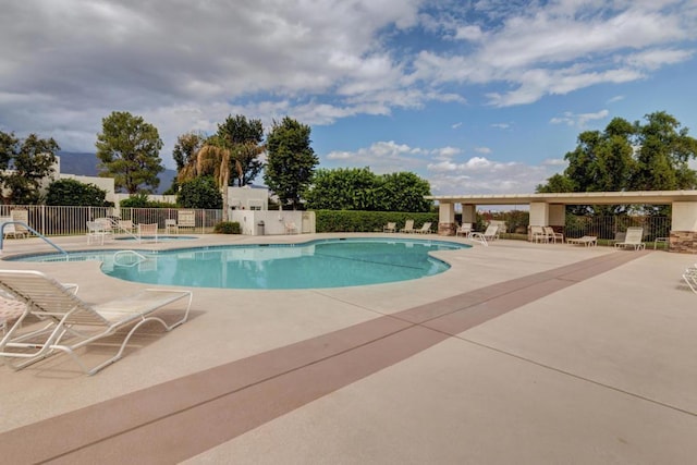 view of pool with a patio area