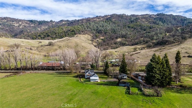 property view of mountains featuring a rural view