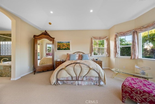 view of carpeted bedroom