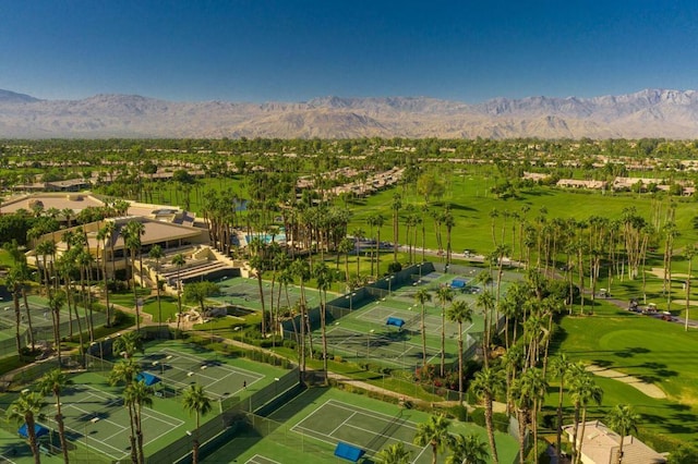 aerial view featuring a mountain view