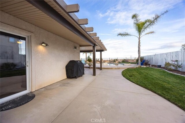 view of patio / terrace with a grill