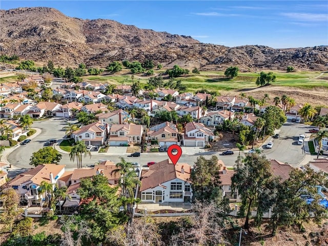 bird's eye view featuring a mountain view