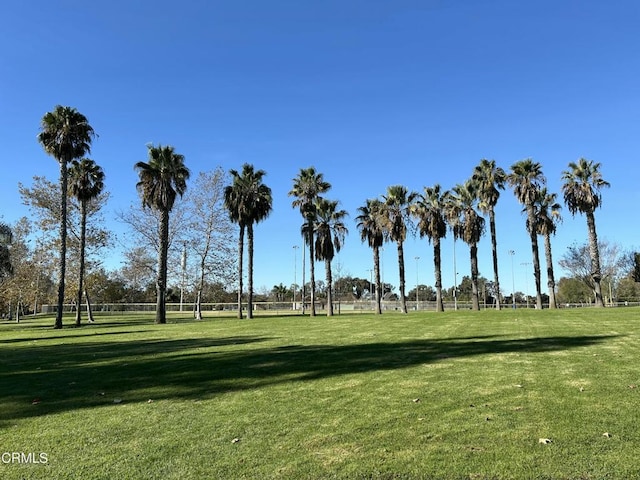 surrounding community featuring a lawn