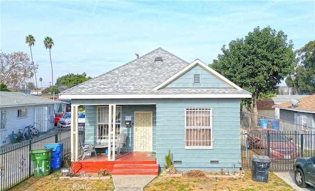 bungalow-style home with covered porch