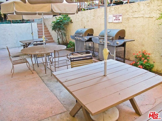 view of patio / terrace featuring area for grilling