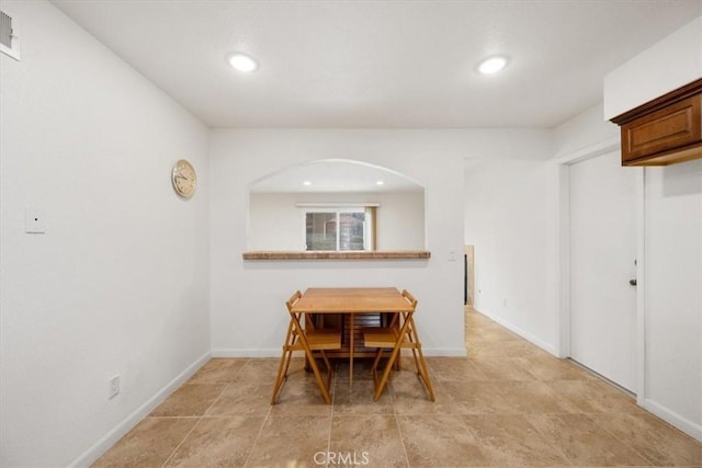 view of dining area