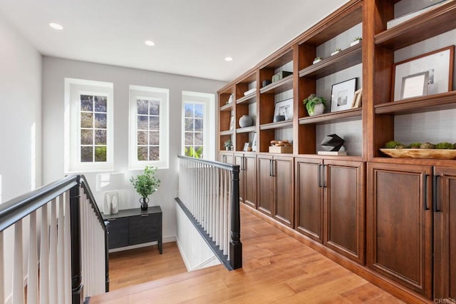 hall featuring light hardwood / wood-style flooring