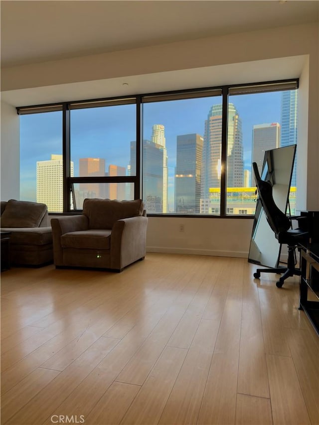 interior space featuring light hardwood / wood-style flooring