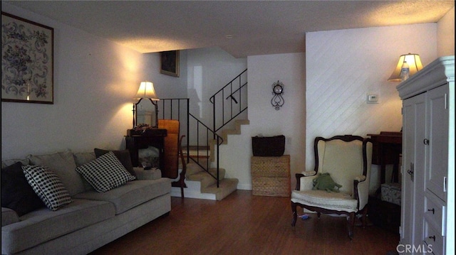 living room featuring hardwood / wood-style floors