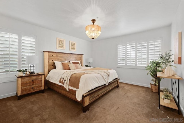 view of carpeted bedroom