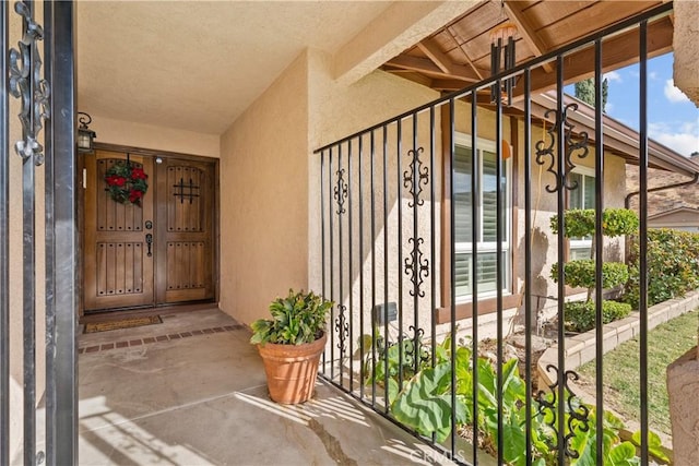 view of doorway to property