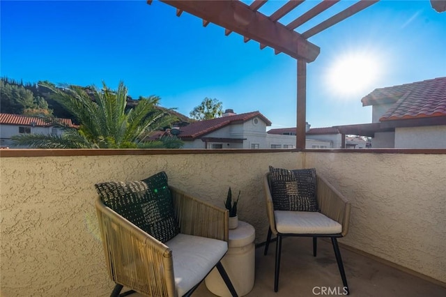 view of patio / terrace featuring a balcony