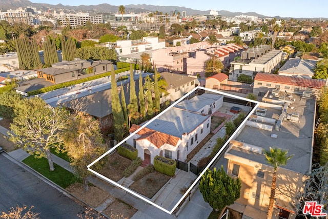 aerial view featuring a mountain view