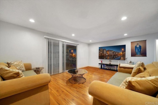 living room featuring hardwood / wood-style flooring