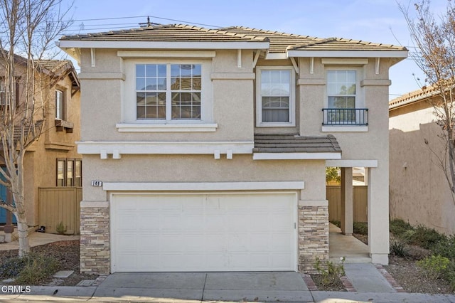 view of front of house featuring a garage