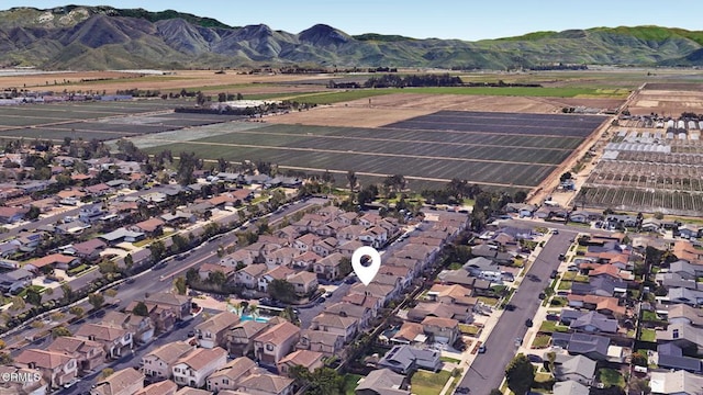 aerial view featuring a mountain view