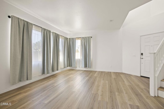 interior space with light wood-type flooring