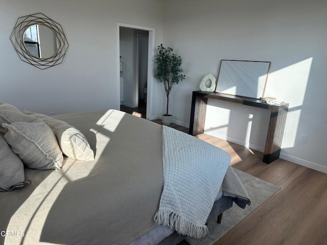 bedroom featuring hardwood / wood-style floors