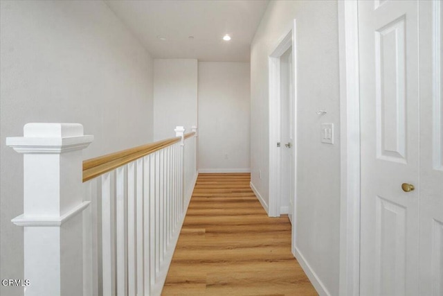 hall featuring wood-type flooring