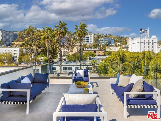 view of patio featuring an outdoor living space