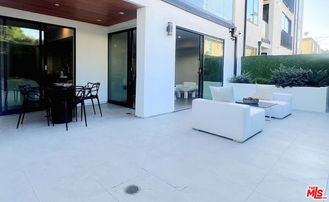 view of patio / terrace with an outdoor living space