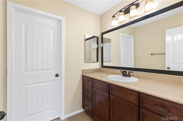 bathroom featuring tile patterned floors and vanity