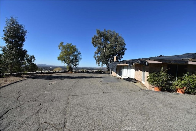 view of street featuring a mountain view