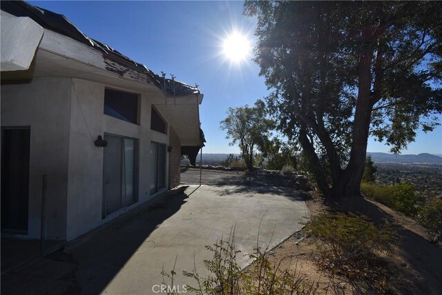 exterior space with a mountain view