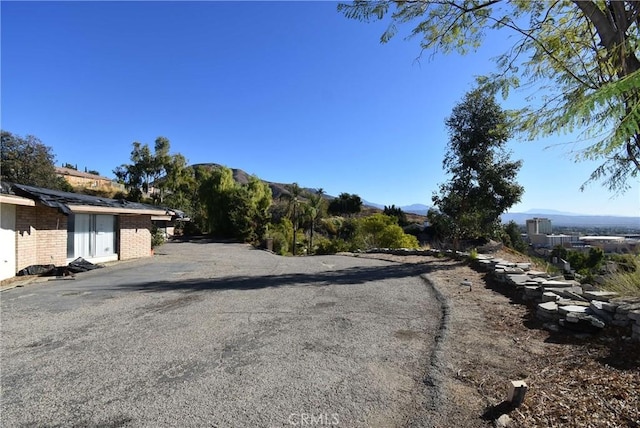 view of street featuring a mountain view