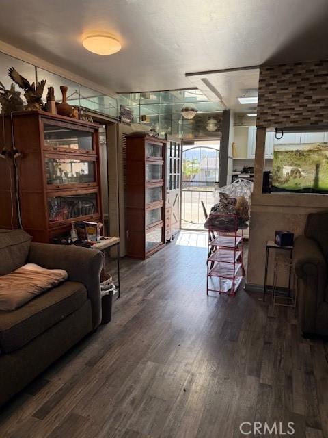 interior space featuring dark hardwood / wood-style floors