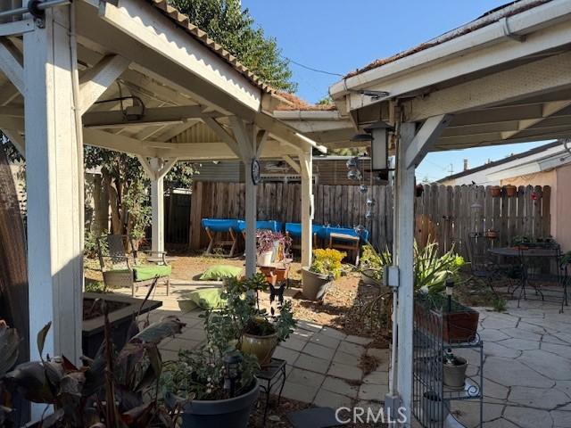 view of patio / terrace with a gazebo