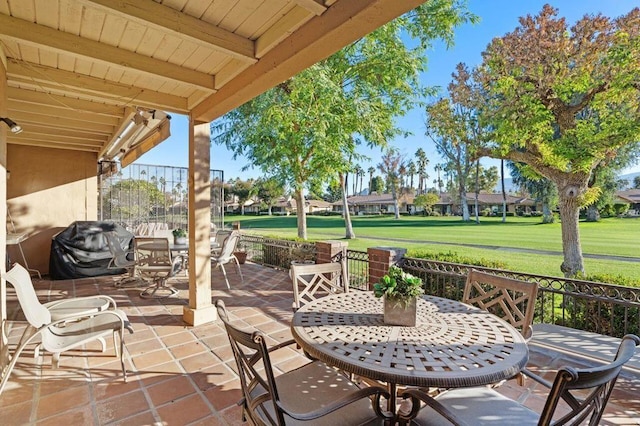 view of patio featuring grilling area