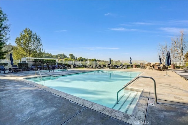 view of pool with a patio