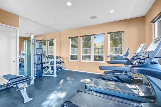 view of exercise room