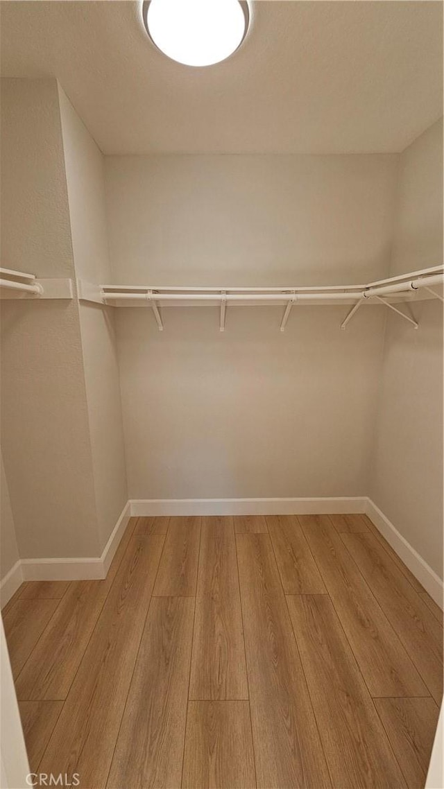 spacious closet featuring hardwood / wood-style floors