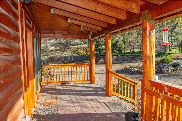 view of wooden terrace