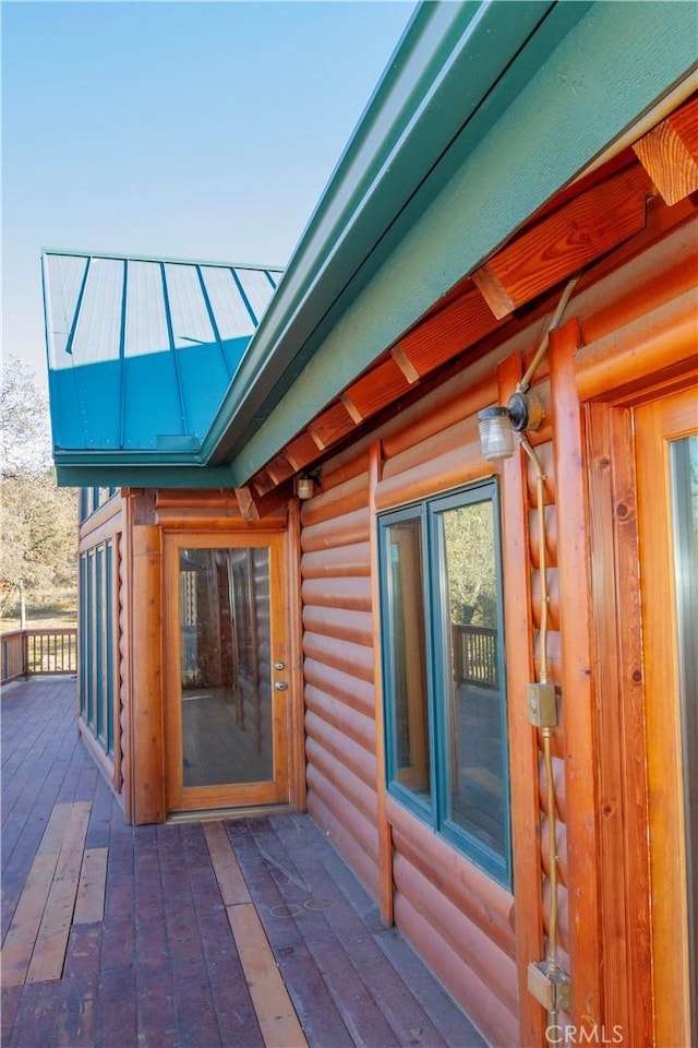 view of wooden terrace