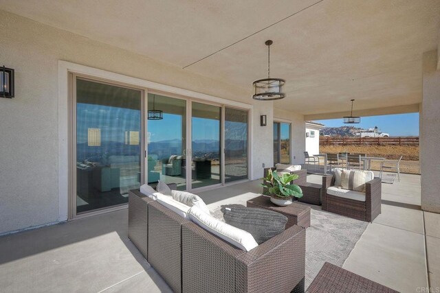 view of patio / terrace featuring an outdoor hangout area