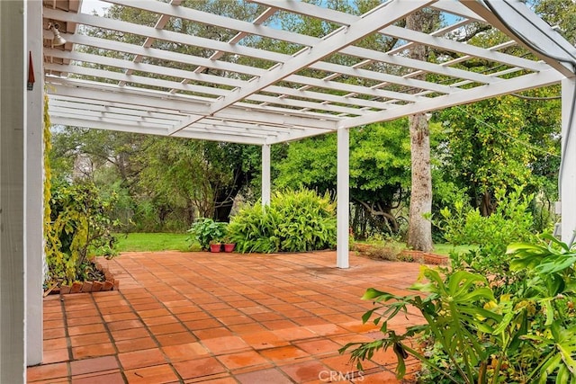 view of patio / terrace with a pergola