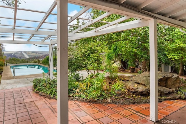 view of patio with a pergola