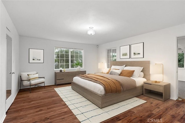 bedroom featuring light hardwood / wood-style flooring