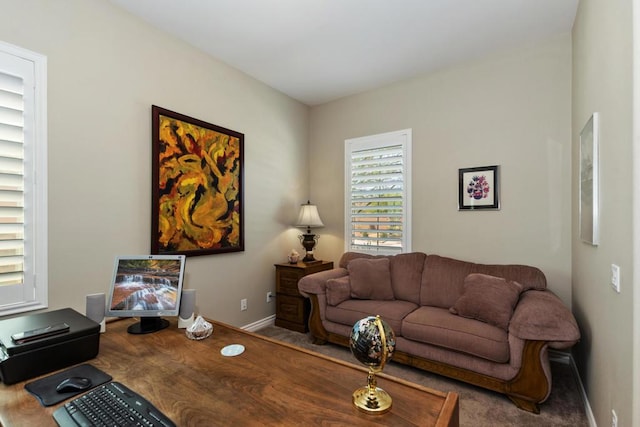 view of carpeted living room