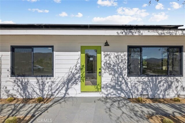 view of doorway to property